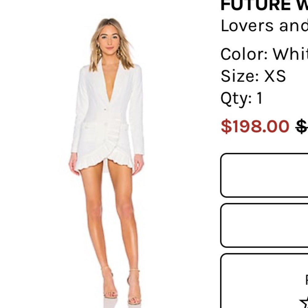 White long sleeve lovers and friends dress